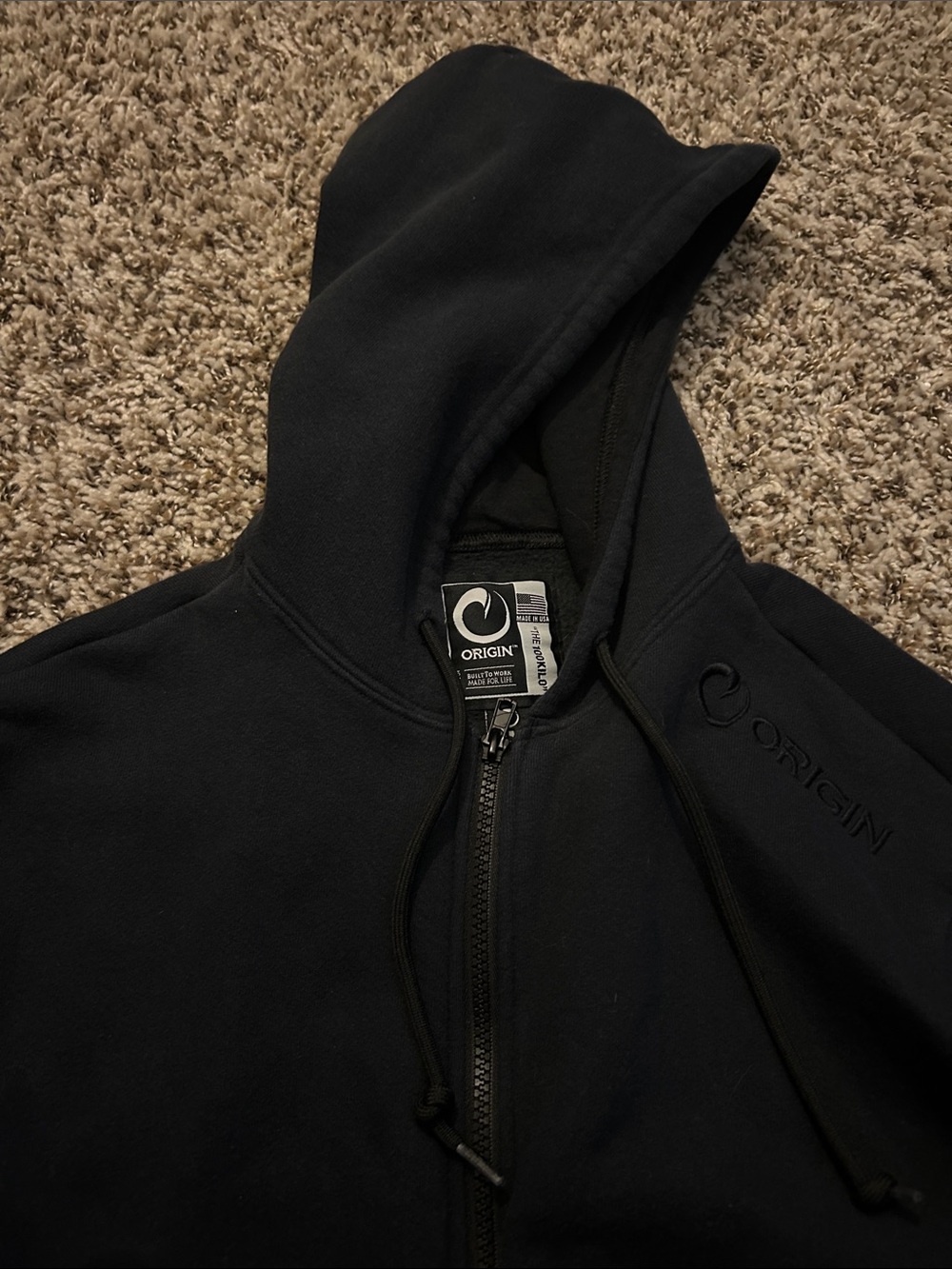 Black Origin fitness hoodie